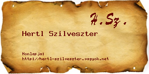 Hertl Szilveszter névjegykártya