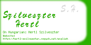 szilveszter hertl business card